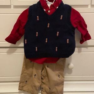 Janie & Jack 3 Piece Nutcracker Holiday Outfit 3-6 months